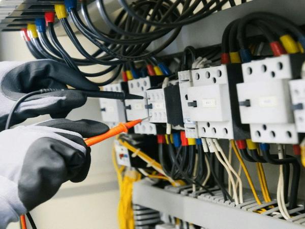 Testing an electrical panel with a multimeter